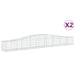 Schanskorven 2 St Gewelfd 400X50X40/60 Cm Ijzer 400 x 50 x 40/60 cm