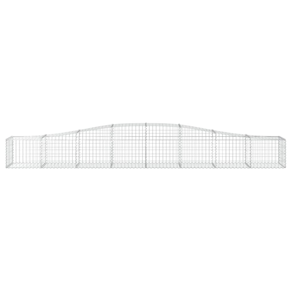Schanskorven 2 St Gewelfd 400X50X40/60 Cm Ijzer 400 x 50 x 40/60 cm