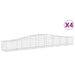 Schanskorven 4 St Gewelfd 400X50X40/60 Cm Ijzer 400 x 50 x 40/60 cm