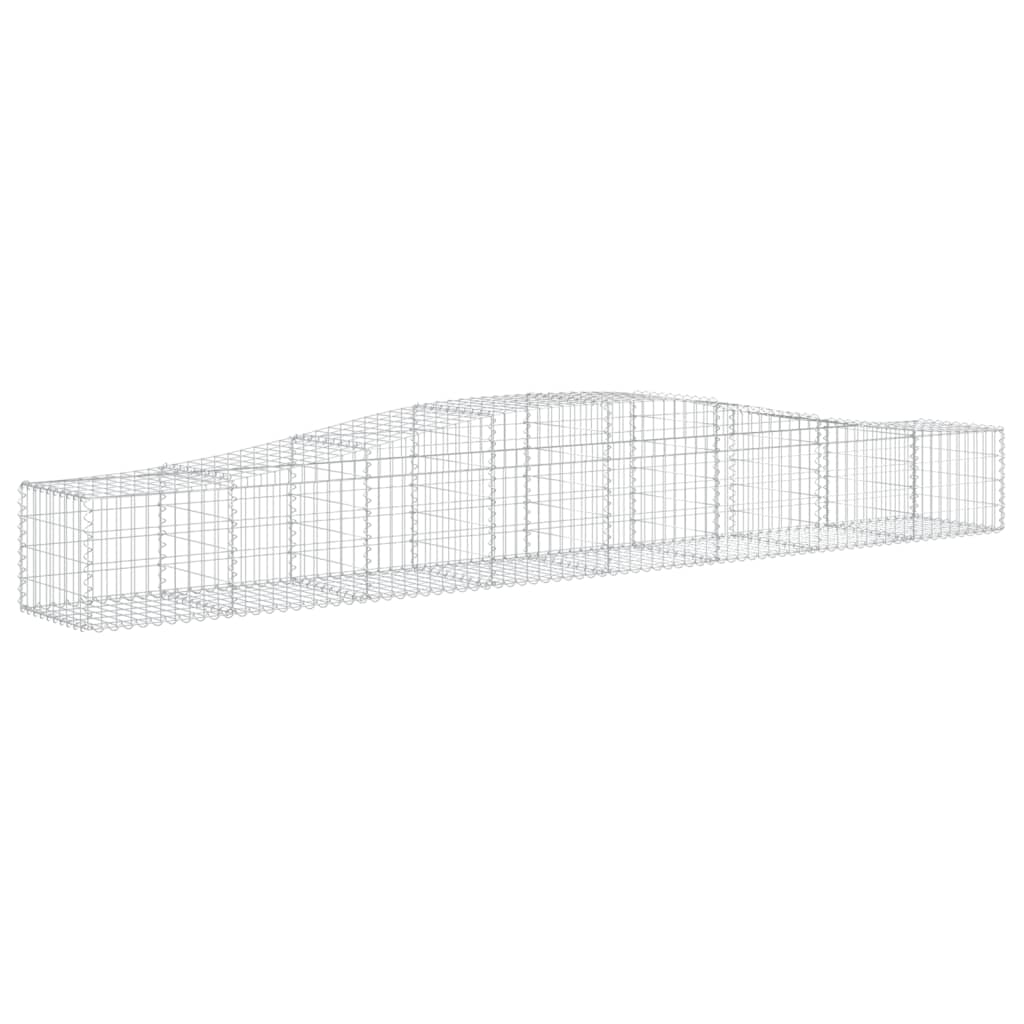 Schanskorven 8 St Gewelfd 400X50X40/60 Cm Gegalvaniseerd Ijzer 400 x 50 x 40/60 cm