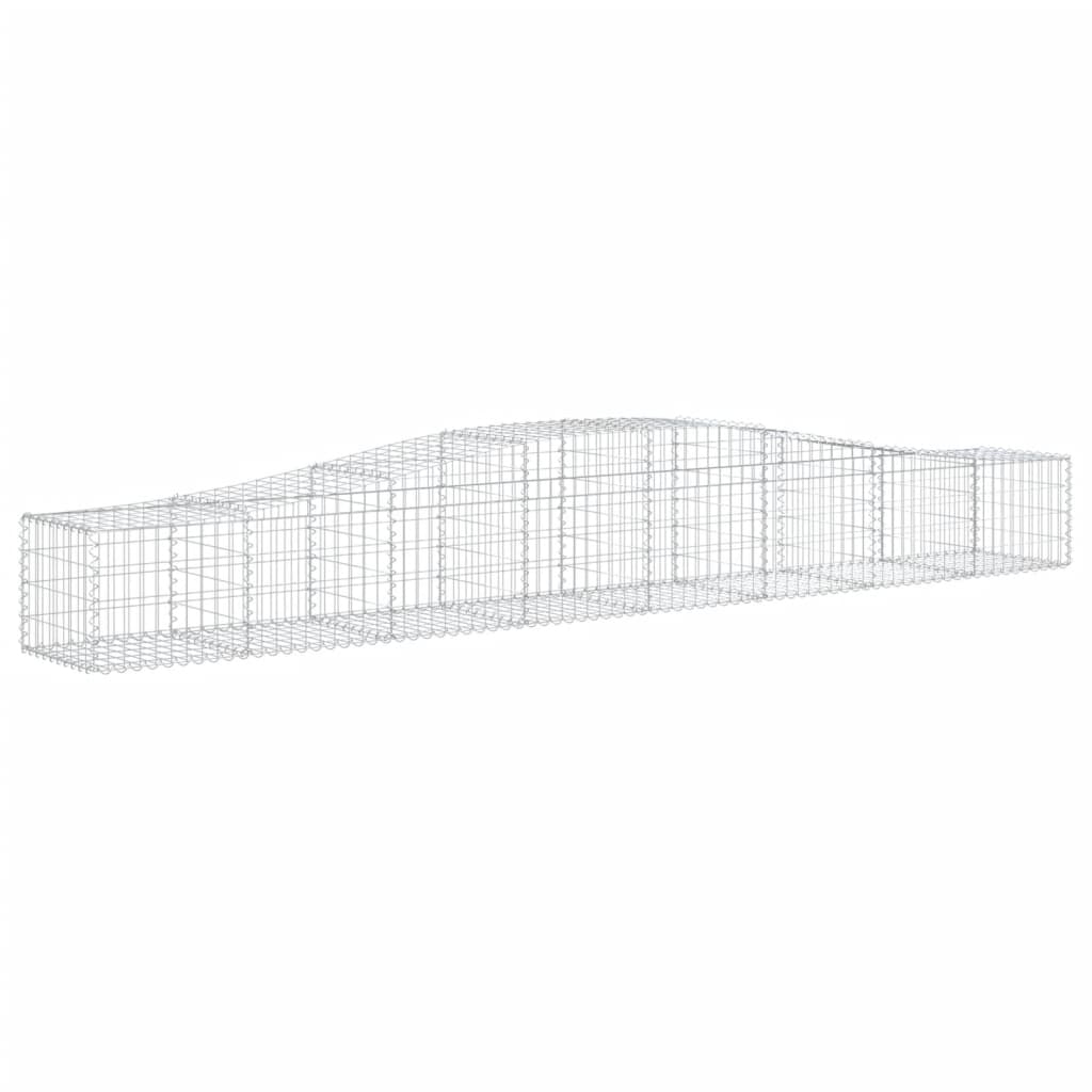 Schanskorven 9 St Gewelfd 400X50X40/60 Cm Gegalvaniseerd Ijzer 400 x 50 x 40/60 cm