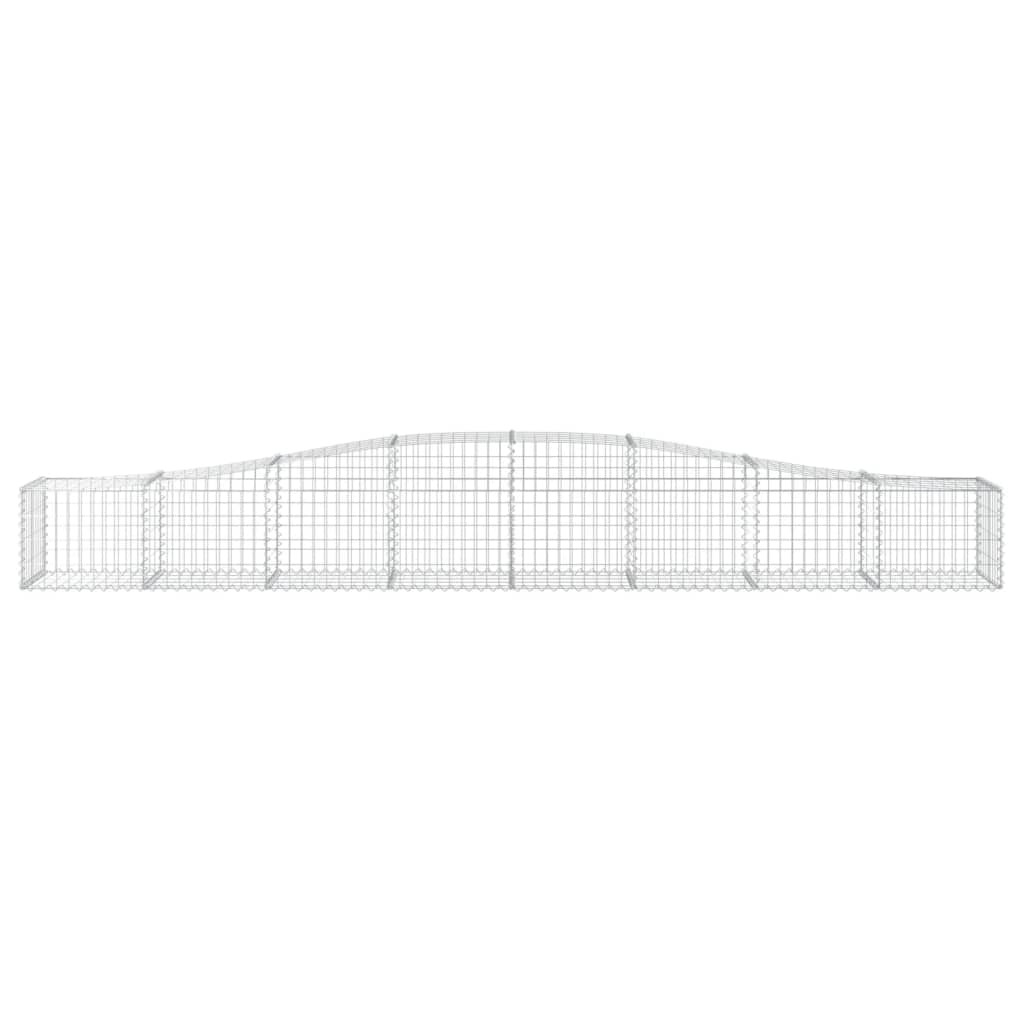 Schanskorven 9 St Gewelfd 400X50X40/60 Cm Gegalvaniseerd Ijzer 400 x 50 x 40/60 cm