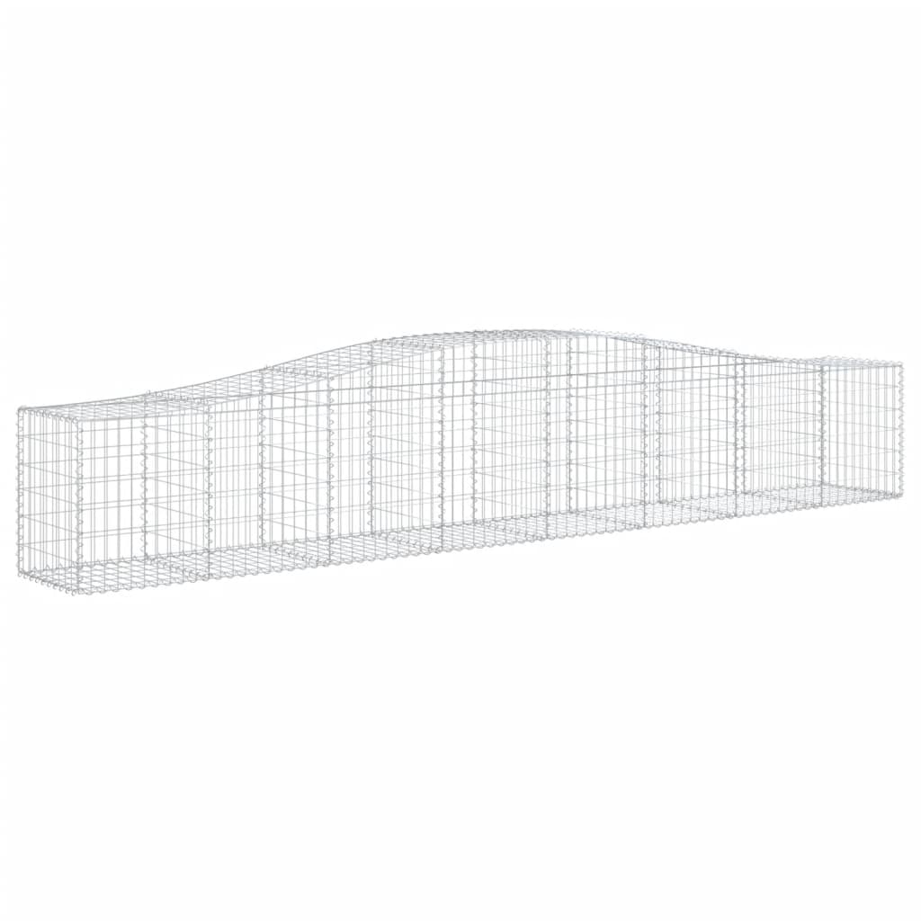 Schanskorven 4 St Gewelfd 400X50X60/80 Cm Gegalvaniseerd Ijzer 400 x 50 x 60/80 cm