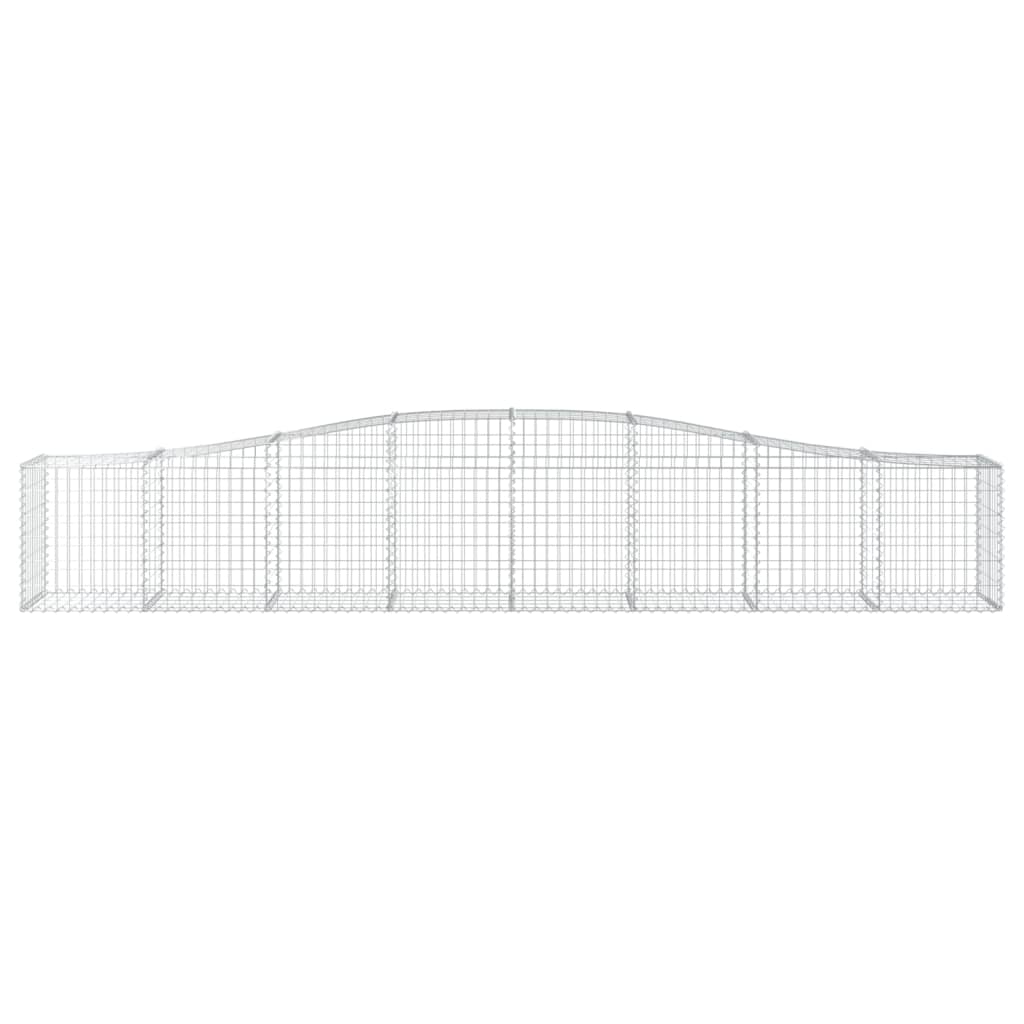 Schanskorven 4 St Gewelfd 400X50X60/80 Cm Gegalvaniseerd Ijzer 400 x 50 x 60/80 cm