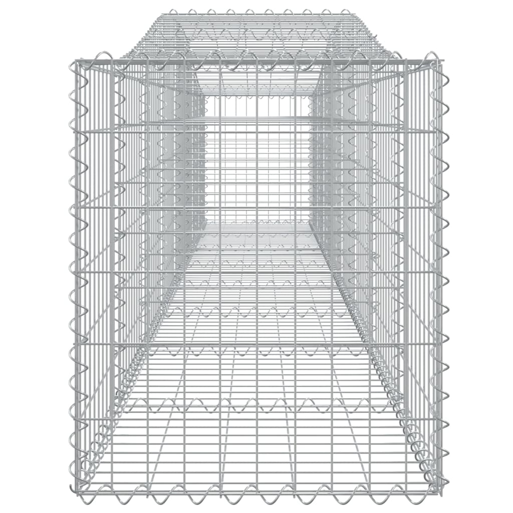 Schanskorven 4 St Gewelfd 400X50X60/80 Cm Gegalvaniseerd Ijzer 400 x 50 x 60/80 cm
