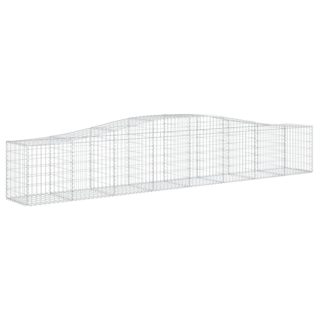 Schanskorven 5 St Gewelfd 400X50X60/80 Cm Gegalvaniseerd Ijzer 400 x 50 x 60/80 cm