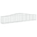 Schanskorven 5 St Gewelfd 400X50X60/80 Cm Gegalvaniseerd Ijzer 400 x 50 x 60/80 cm