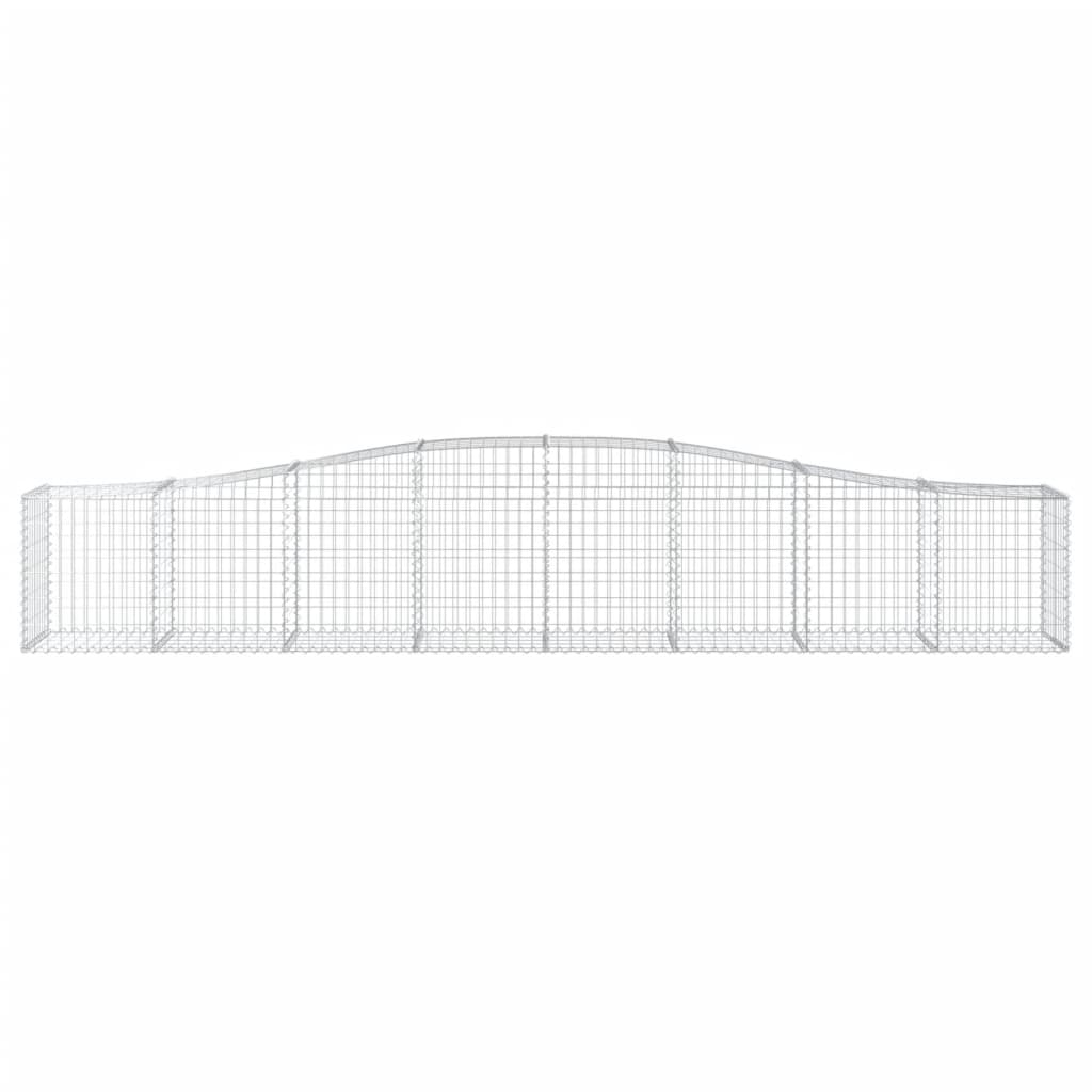 Schanskorven 5 St Gewelfd 400X50X60/80 Cm Gegalvaniseerd Ijzer 400 x 50 x 60/80 cm