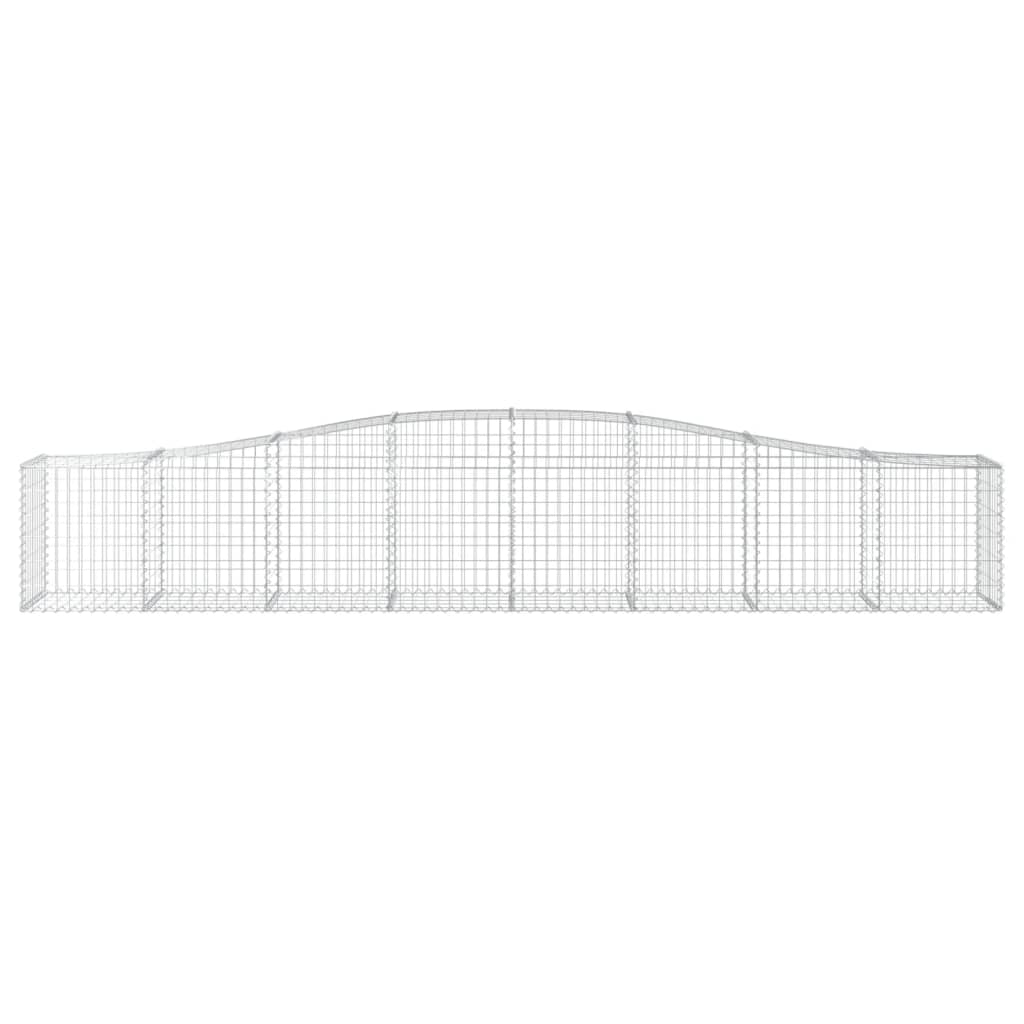Schanskorven 9 St Gewelfd 400X50X60/80 Cm Gegalvaniseerd Ijzer 400 x 50 x 60/80 cm