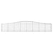 Schanskorven 9 St Gewelfd 400X50X60/80 Cm Gegalvaniseerd Ijzer 400 x 50 x 60/80 cm