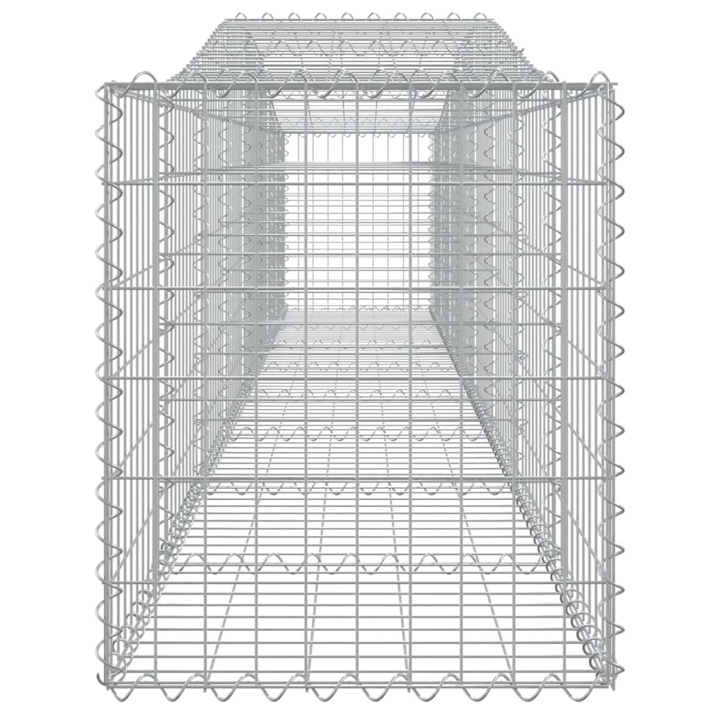 Schanskorven 9 St Gewelfd 400X50X60/80 Cm Gegalvaniseerd Ijzer 400 x 50 x 60/80 cm
