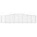 Schanskorven 3 St Gewelfd 400X50X80/100 Cm Gegalvaniseerd Ijzer 400 x 50 x 80/100 cm