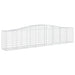 Schanskorven 4 St Gewelfd 400X50X80/100 Cm Gegalvaniseerd Ijzer 400 x 50 x 80/100 cm