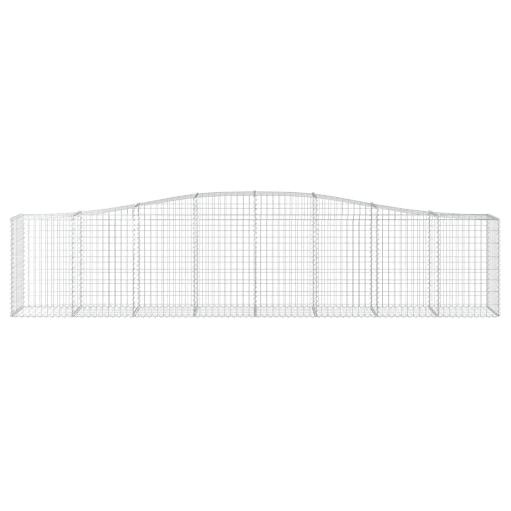 Schanskorven 4 St Gewelfd 400X50X80/100 Cm Gegalvaniseerd Ijzer 400 x 50 x 80/100 cm