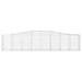 Schanskorven 4 St Gewelfd 400X50X80/100 Cm Gegalvaniseerd Ijzer 400 x 50 x 80/100 cm