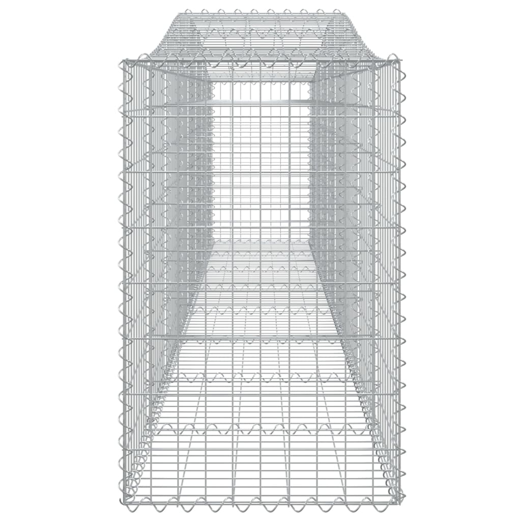 Schanskorven 4 St Gewelfd 400X50X80/100 Cm Gegalvaniseerd Ijzer 400 x 50 x 80/100 cm