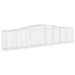 Schanskorven 7 St Gewelfd 400X50X80/100 Cm Gegalvaniseerd Ijzer 400 x 50 x 80/100 cm