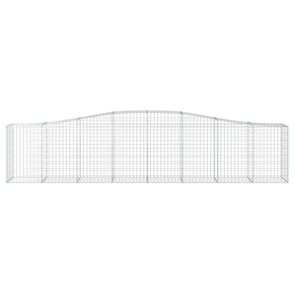 Schanskorven 7 St Gewelfd 400X50X80/100 Cm Gegalvaniseerd Ijzer 400 x 50 x 80/100 cm