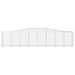 Schanskorven 7 St Gewelfd 400X50X80/100 Cm Gegalvaniseerd Ijzer 400 x 50 x 80/100 cm