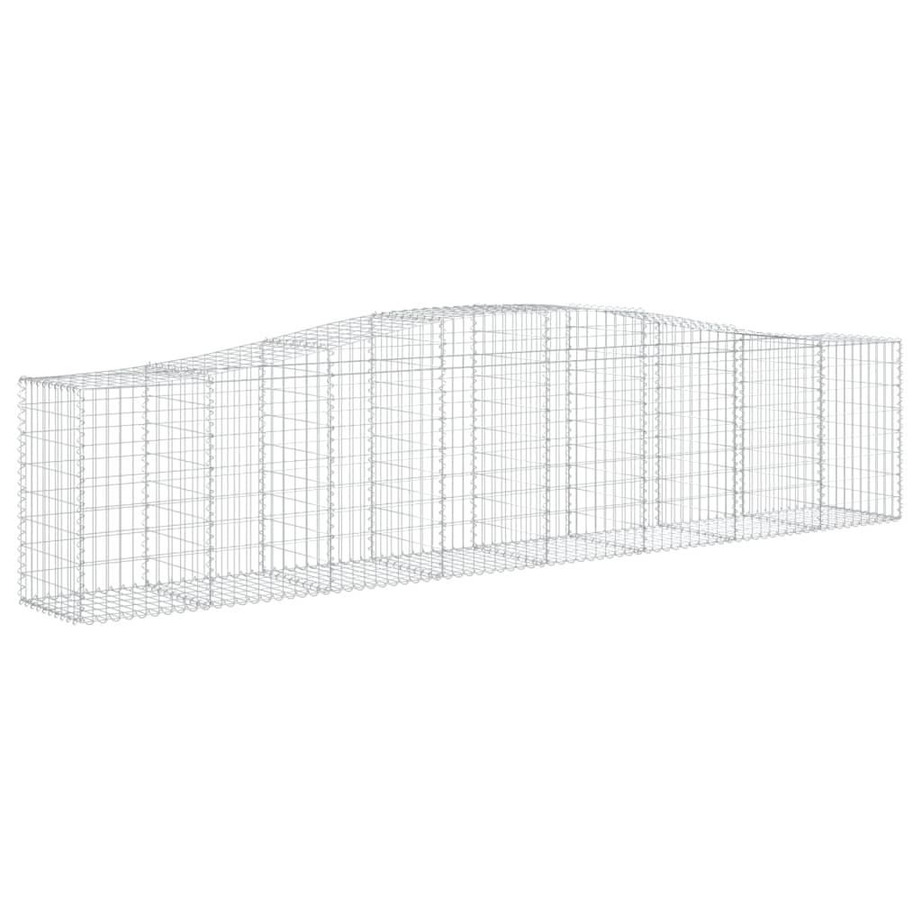 Schanskorven 9 St Gewelfd 400X50X80/100 Cm Gegalvaniseerd Ijzer 400 x 50 x 80/100 cm