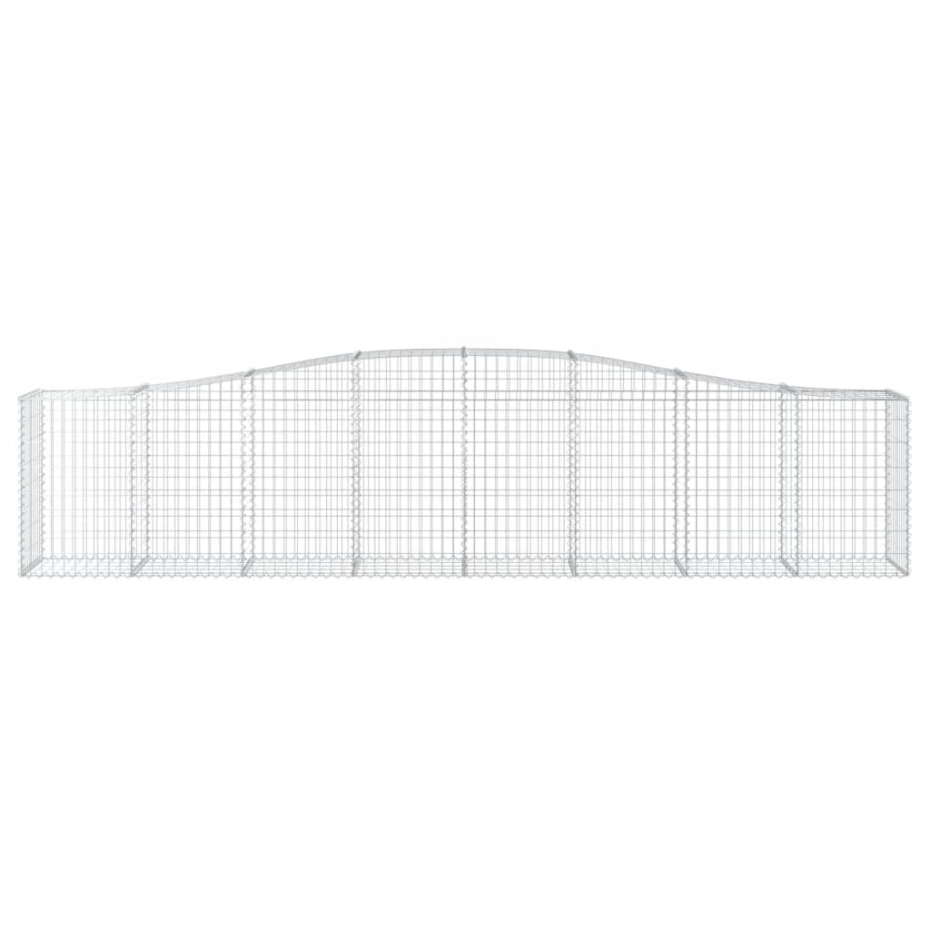 Schanskorven 9 St Gewelfd 400X50X80/100 Cm Gegalvaniseerd Ijzer 400 x 50 x 80/100 cm
