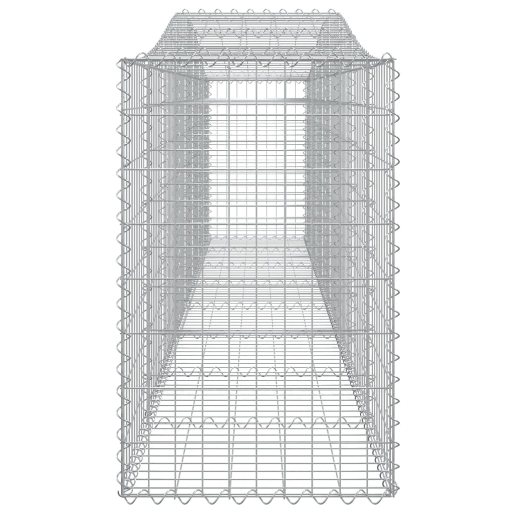 Schanskorven 9 St Gewelfd 400X50X80/100 Cm Gegalvaniseerd Ijzer 400 x 50 x 80/100 cm