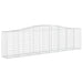Schanskorven 3 St Gewelfd 400X50X100/120 Cm Ijzer 400 x 50 x 100/120 cm