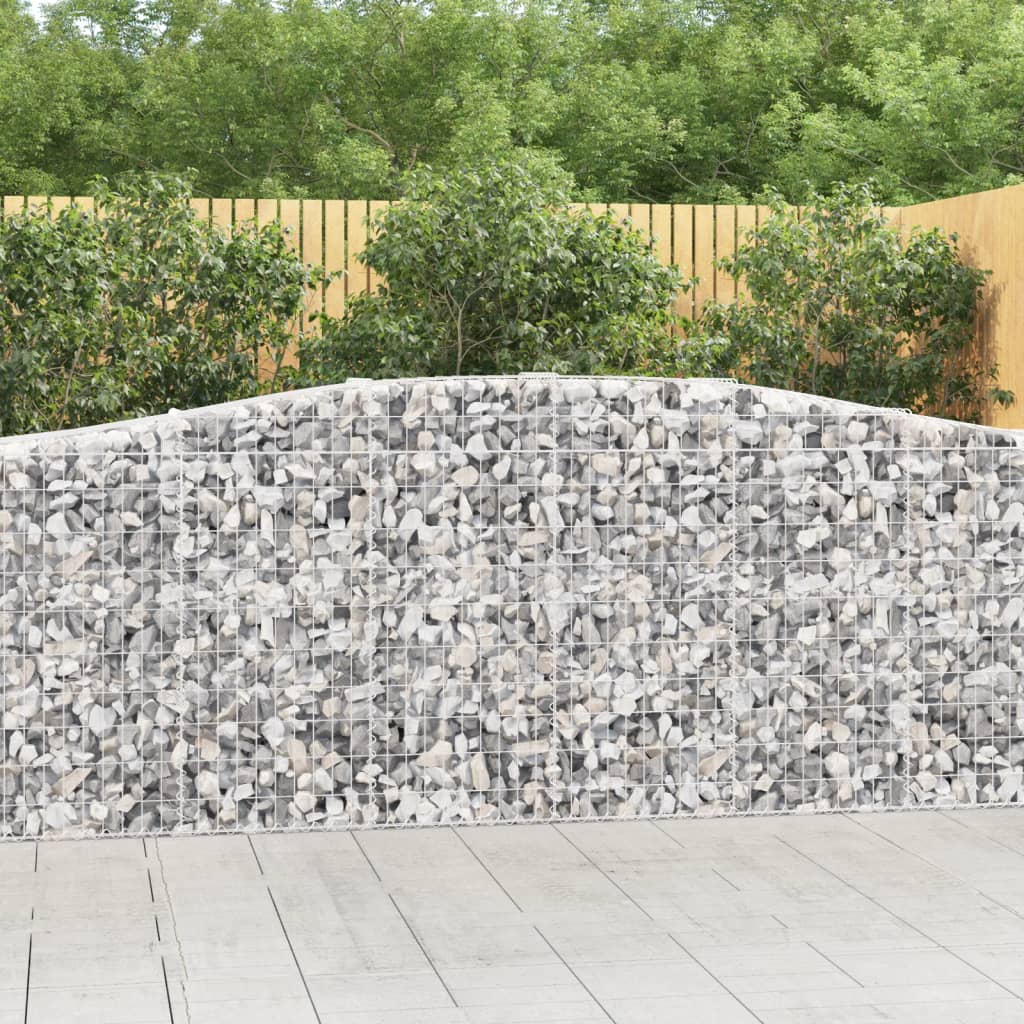 Schanskorven 6 St Gewelfd 400X50X100/120 Cm Ijzer 400 x 50 x 100/120 cm