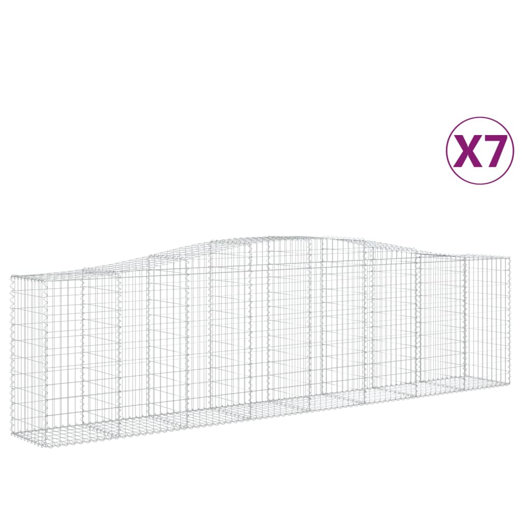 Schanskorven 7 St Gewelfd 400X50X100/120 Cm Ijzer 400 x 50 x 100/120 cm