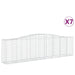 Schanskorven 7 St Gewelfd 400X50X100/120 Cm Ijzer 400 x 50 x 100/120 cm