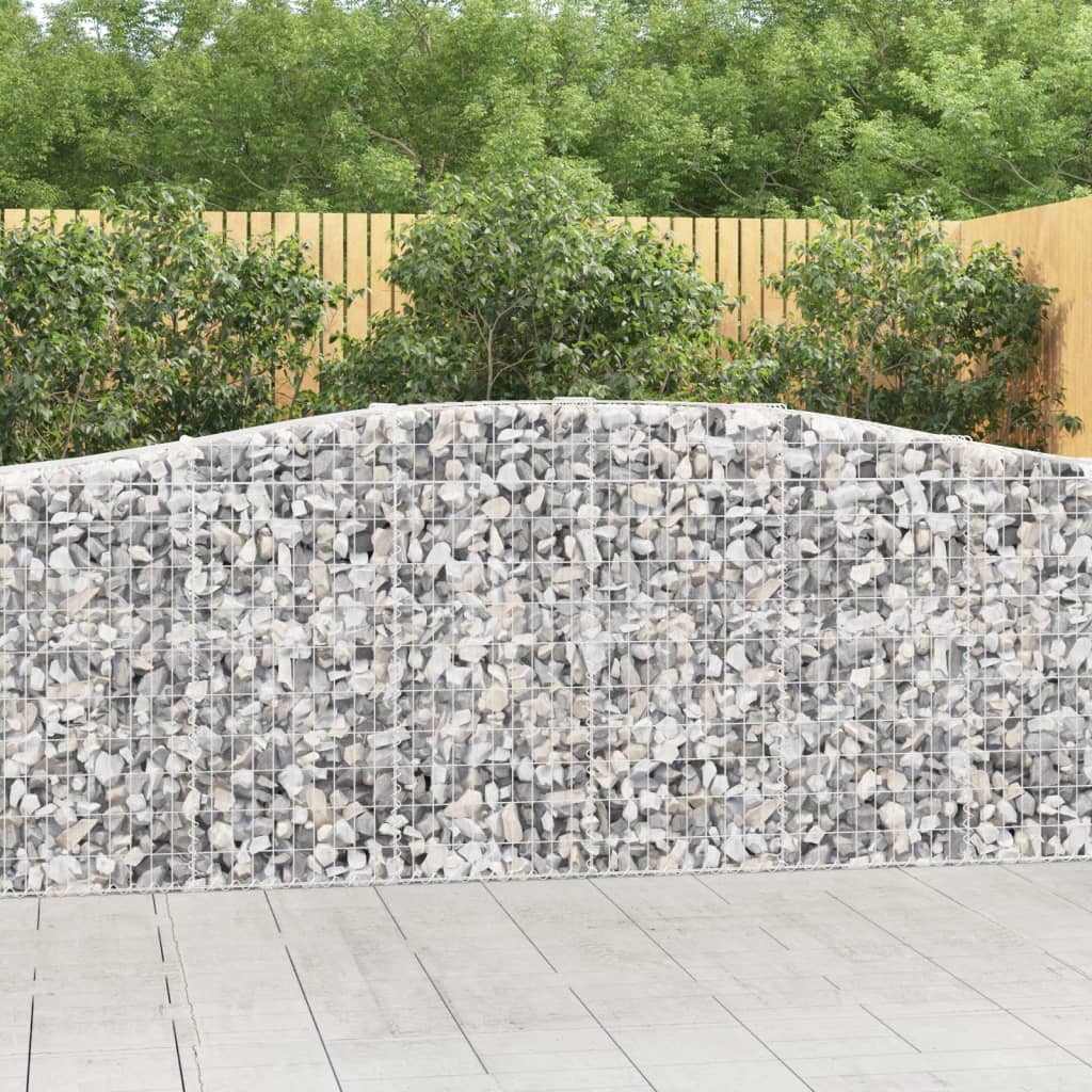 Schanskorven 10 St Gewelfd 400X50X100/120 Cm Ijzer 400 x 50 x 100/120 cm