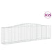 Schanskorven 15 St Gewelfd 400X50X100/120 Cm Ijzer 400 x 50 x 100/120 cm