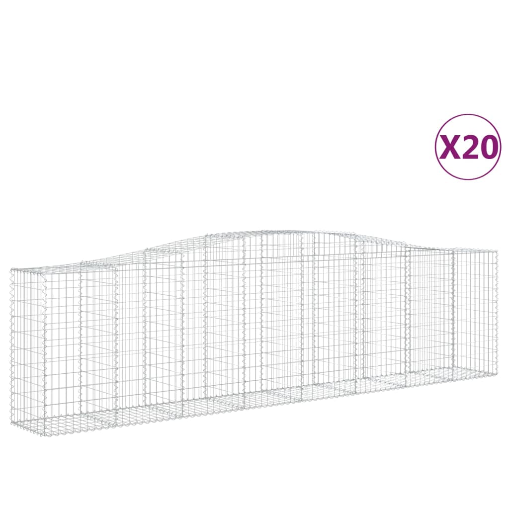 Schanskorven 20 St Gewelfd 400X50X100/120 Cm Ijzer 400 x 50 x 100/120 cm