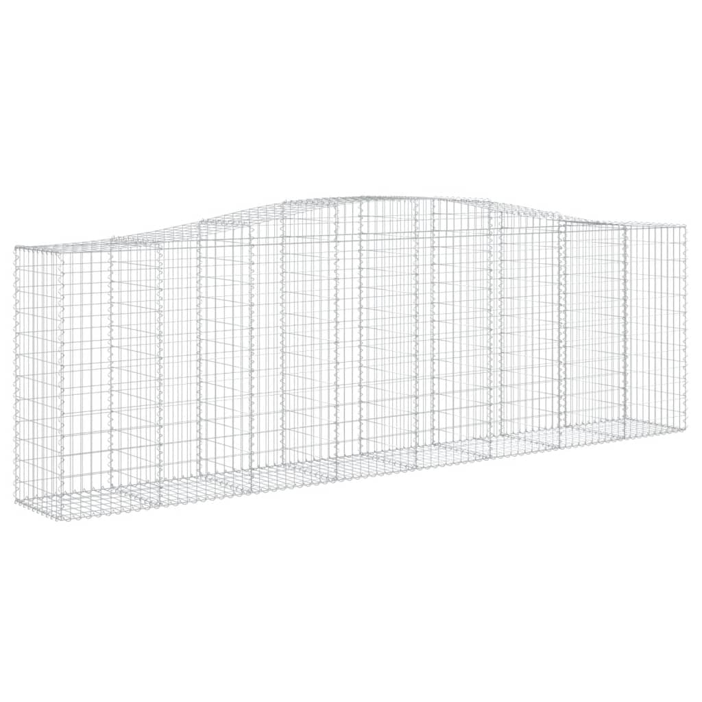 Schanskorven 2 St Gewelfd 400X50X120/140 Cm Ijzer 400 x 50 x 120/140 cm