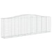 Schanskorven 2 St Gewelfd 400X50X120/140 Cm Ijzer 400 x 50 x 120/140 cm