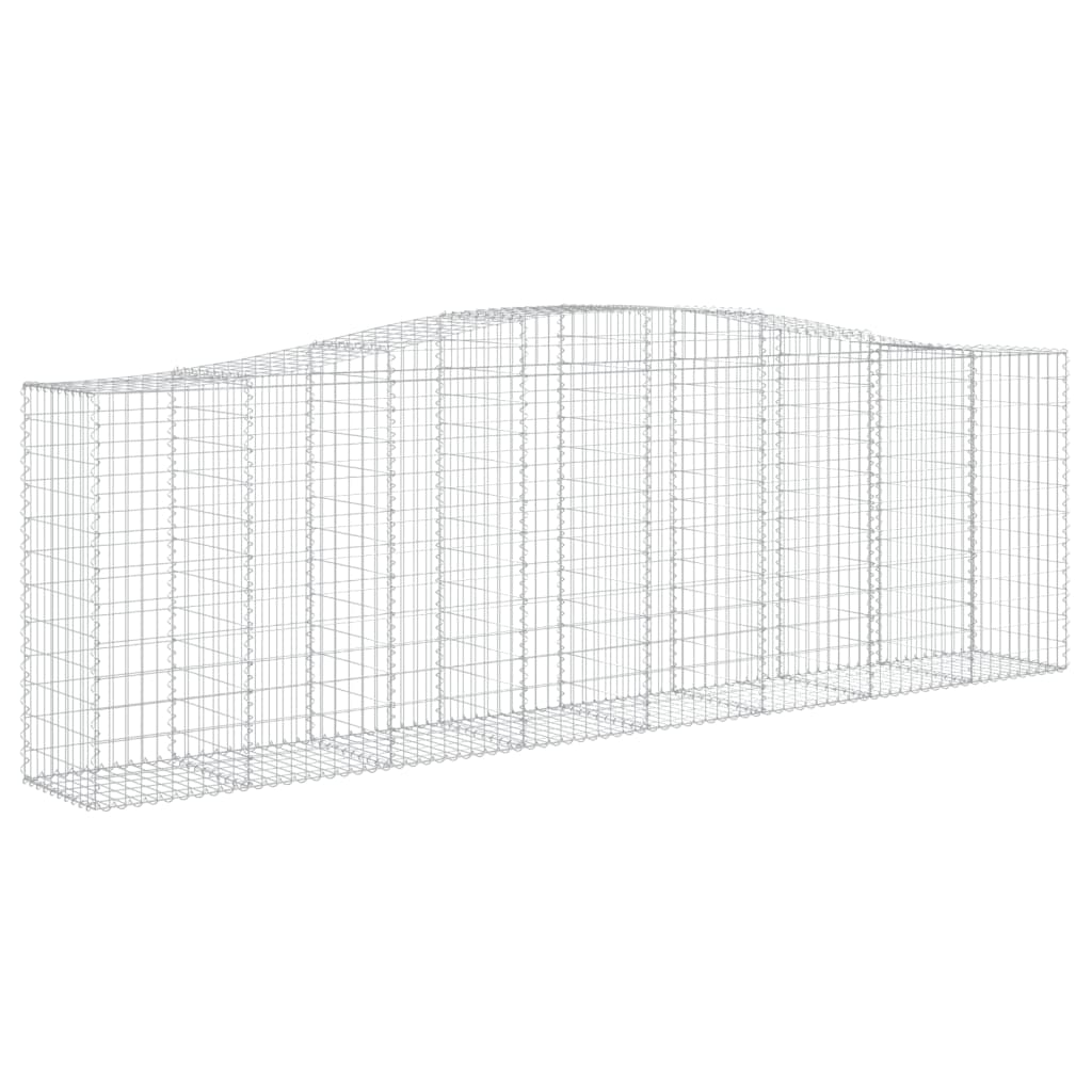 Schanskorven 4 St Gewelfd 400X50X120/140 Cm Ijzer 400 x 50 x 120/140 cm