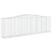 Schanskorven 4 St Gewelfd 400X50X120/140 Cm Ijzer 400 x 50 x 120/140 cm