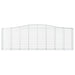 Schanskorven 4 St Gewelfd 400X50X120/140 Cm Ijzer 400 x 50 x 120/140 cm