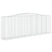 Schanskorven 3 St Gewelfd 400X50X140/160 Cm Ijzer 400 x 50 x 140/160 cm