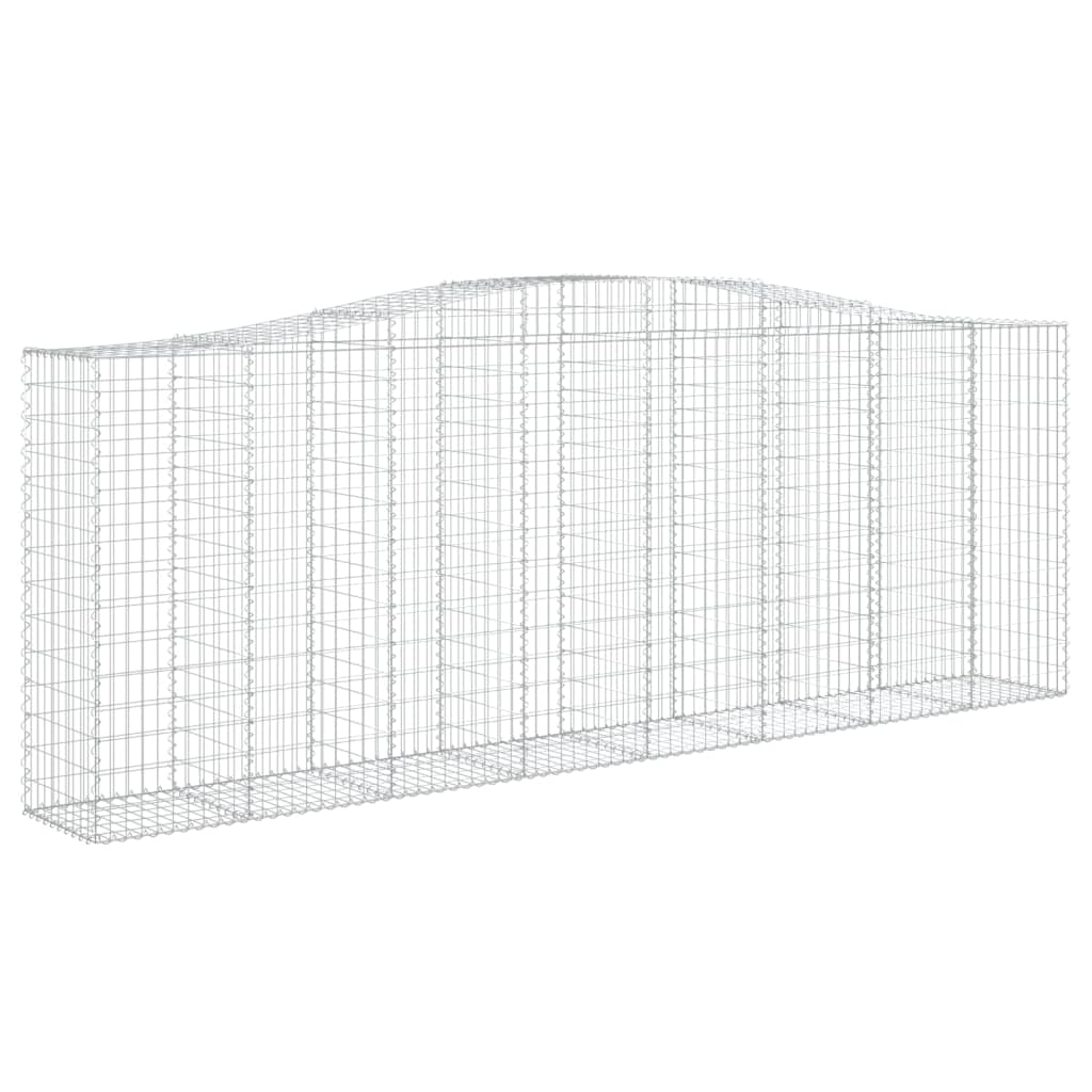 Schanskorven 4 St Gewelfd 400X50X140/160 Cm Ijzer 400 x 50 x 140/160 cm