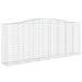 Schanskorven 4 St Gewelfd 400X50X160/180 Cm Ijzer 400 x 50 x 160/180 cm