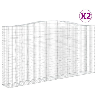 Schanskorven 2 St Gewelfd 400X50X200/220 Cm Ijzer 400 x 50 x 200/220 cm
