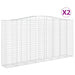 Schanskorven 2 St Gewelfd 400X50X200/220 Cm Ijzer 400 x 50 x 200/220 cm