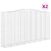 Schanskorven 2 St Gewelfd 400X50X220/240 Cm Ijzer 400 x 50 x 220/240 cm