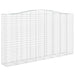 Schanskorven 2 St Gewelfd 400X50X220/240 Cm Ijzer 400 x 50 x 220/240 cm