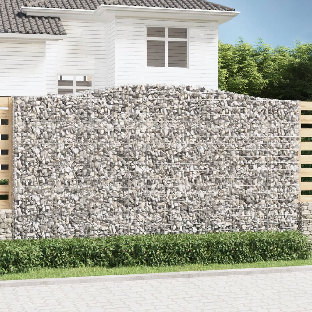 Schanskorven 2 St Gewelfd 400X50X220/240 Cm Ijzer 400 x 50 x 220/240 cm