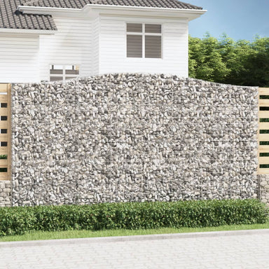 Schanskorven 2 St Gewelfd 400X50X220/240 Cm Ijzer 400 x 50 x 220/240 cm