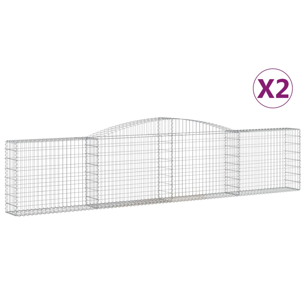 Schanskorven 2 St Gewelfd 400X30X80/100 Cmg Ijzer 400 x 30 x 80/100 cm