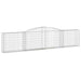Schanskorven 4 St Gewelfd 400X30X80/100 Cm Ijzer 400 x 30 x 80/100 cm