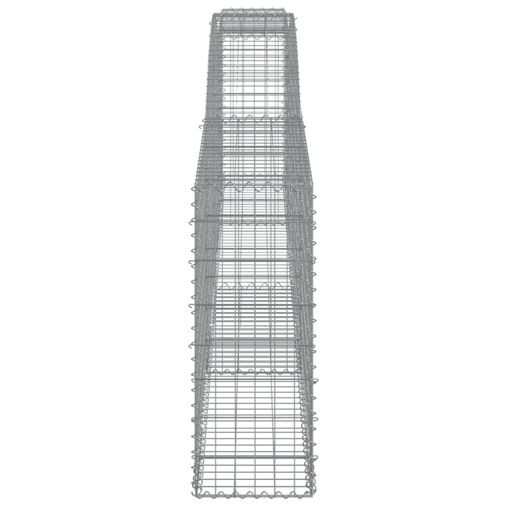 Schanskorven 4 St Gewelfd 400X30X80/100 Cm Ijzer 400 x 30 x 80/100 cm